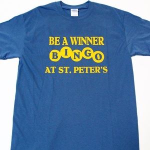 St. Peter’s Be A Winner Bingo Navy Blue Tee Medium